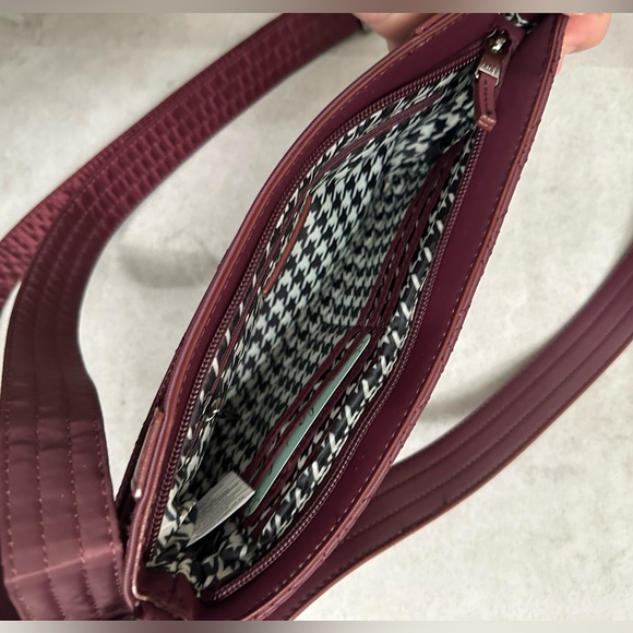 New Lug Flyer Satin Luxe VL Convertible Crossbody Bag in Wine - Picture 3 of 5